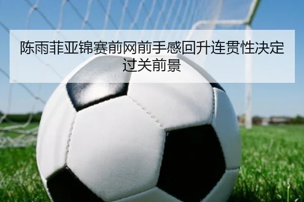 陈雨菲亚锦赛前网前手感回升连贯性决定过关前景 - MILANSPORT